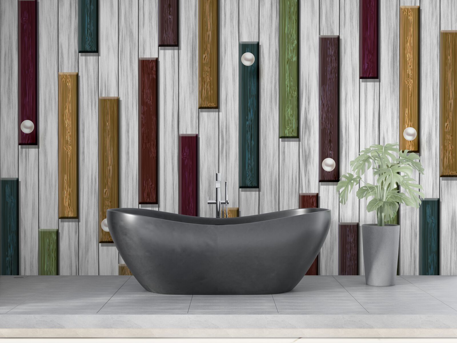 Fototapeta viacfarebné pruhy na sivom podklade