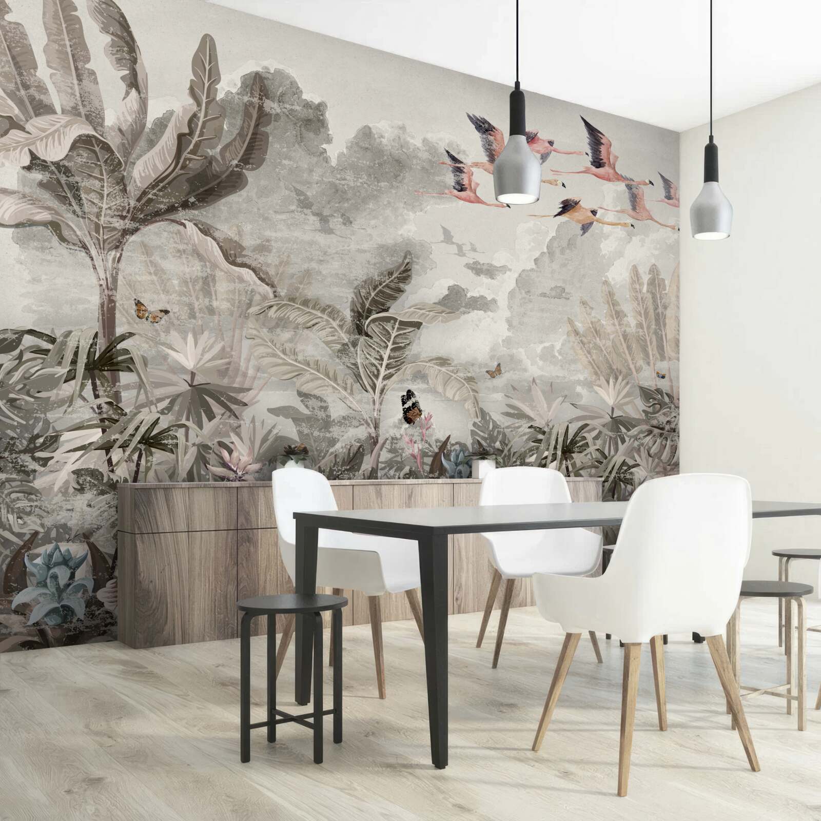 Fototapeta vtáky odlietajú pri hľadaní nového biotopu