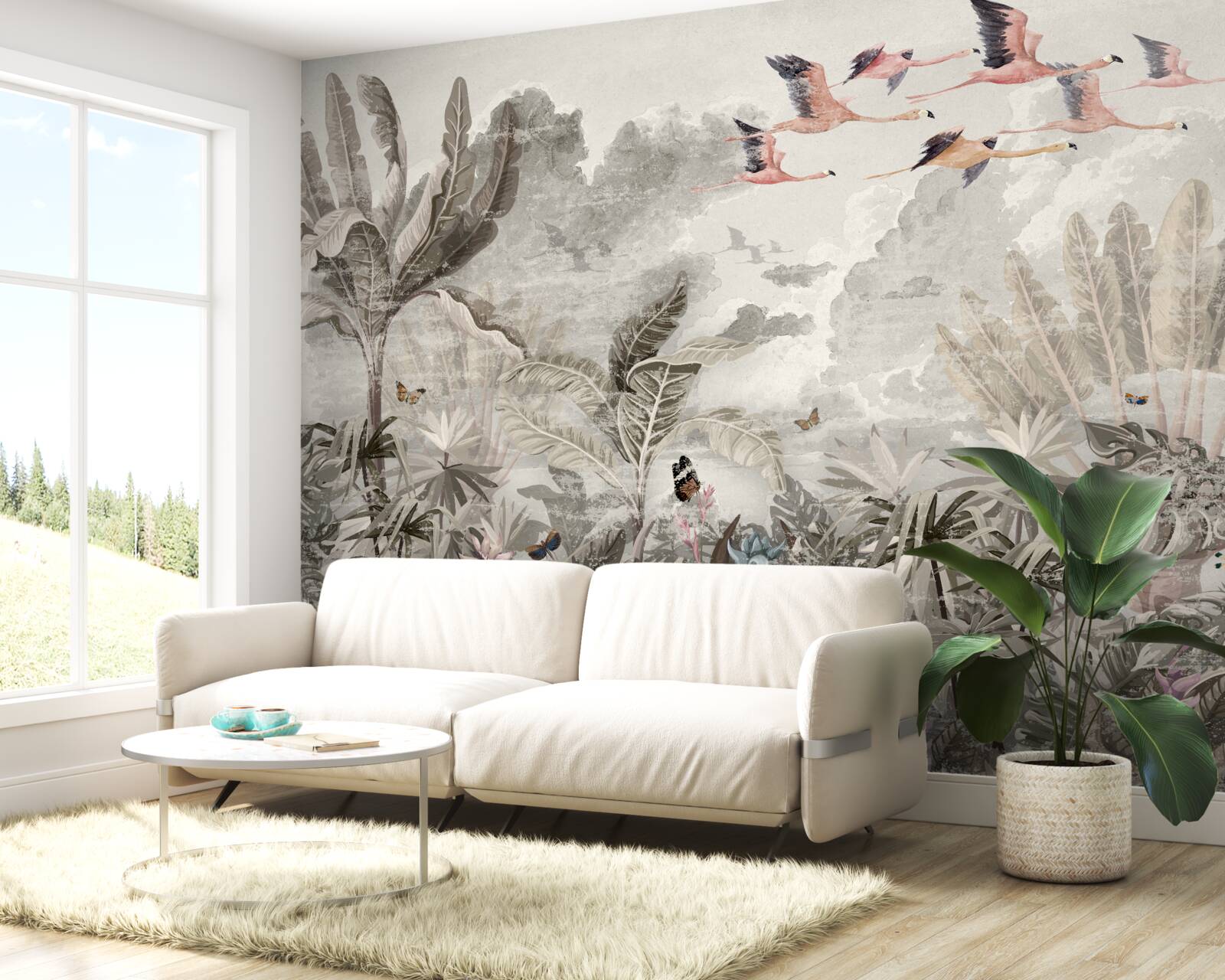 Fototapeta vtáky odlietajú pri hľadaní nového biotopu