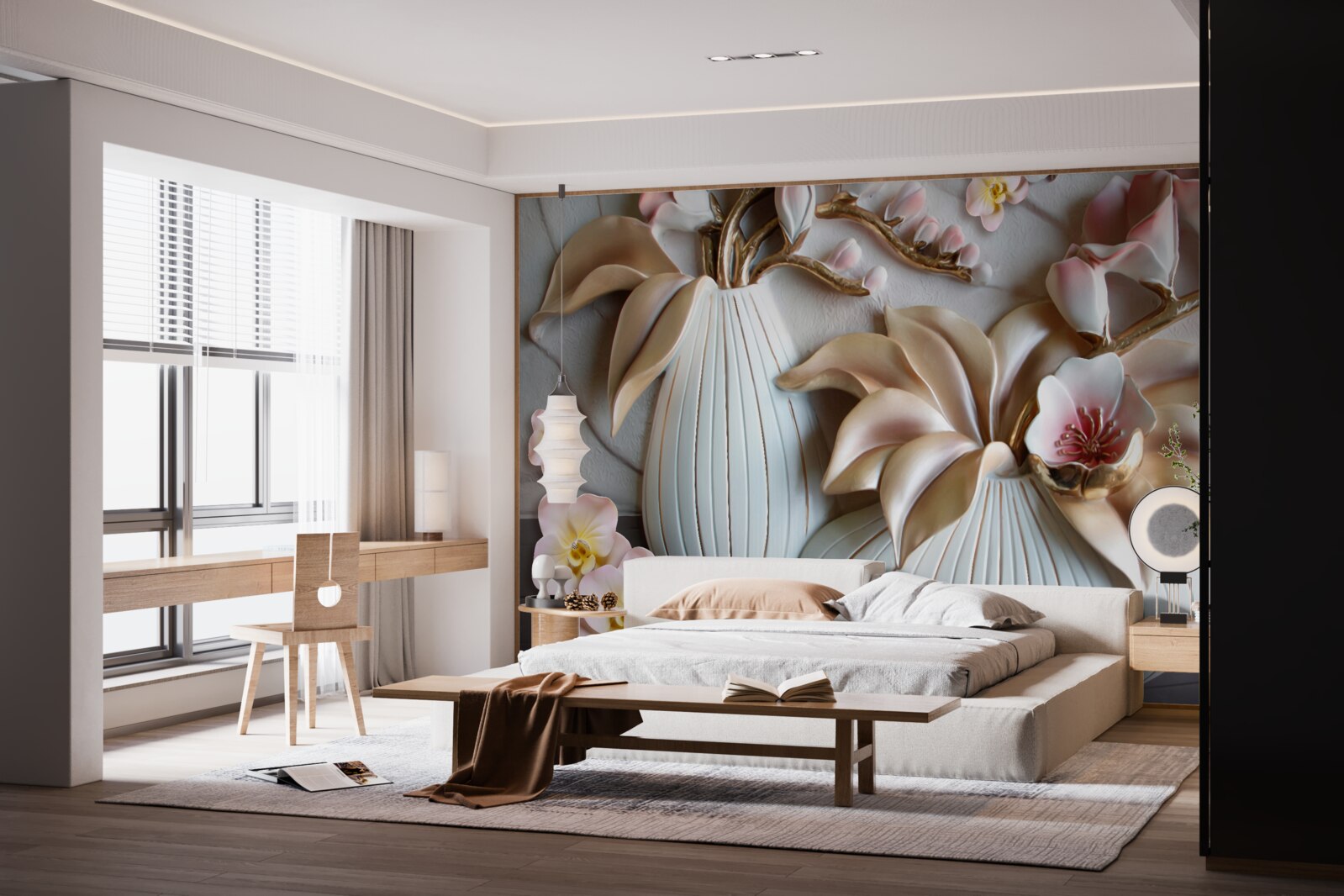 Fototapeta rôzne vázy s bielou orchideou