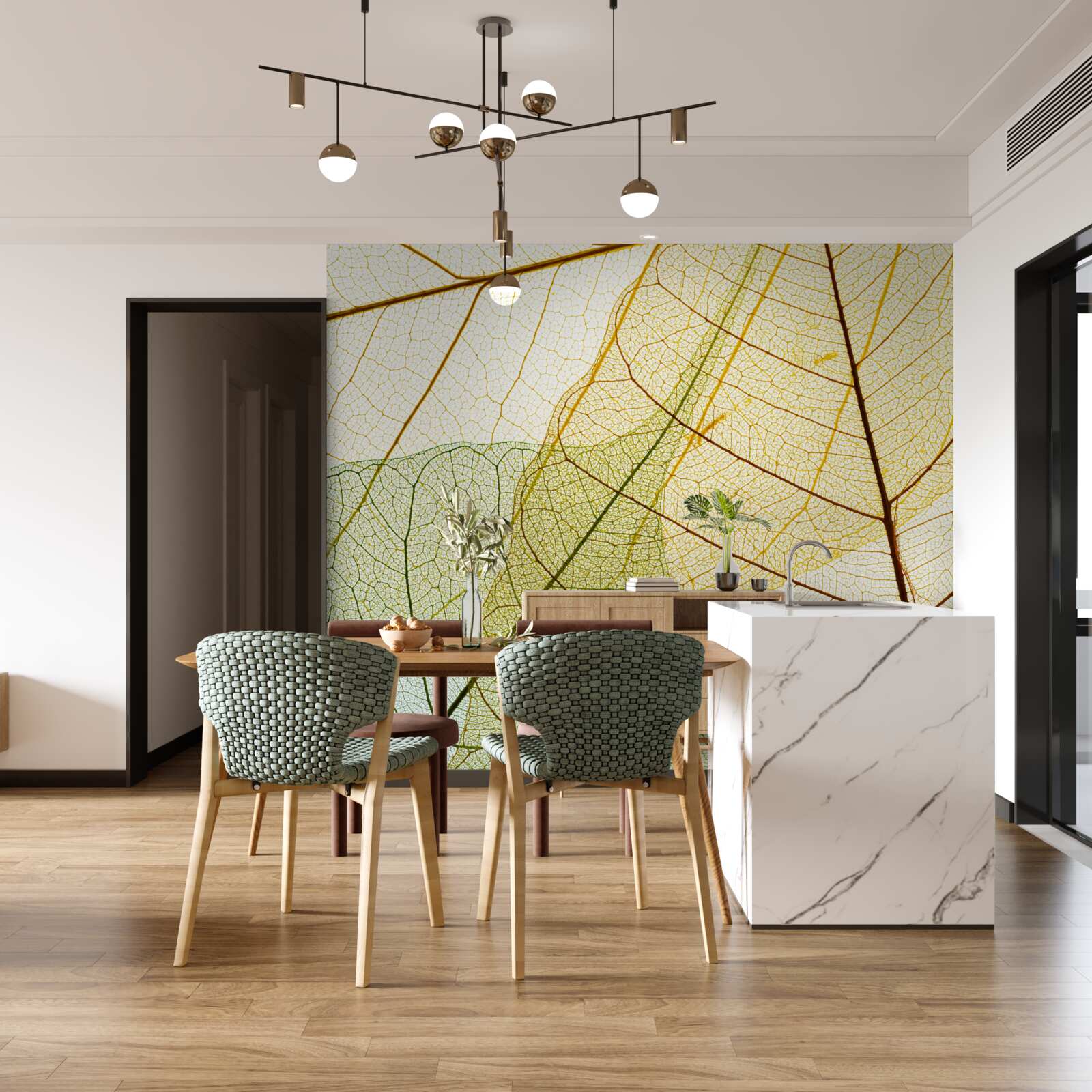 Fototapeta jesenné lístie, priehľadné a žlté