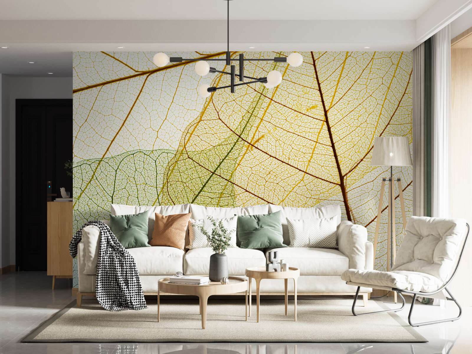 Fototapeta jesenné lístie, priehľadné a žlté