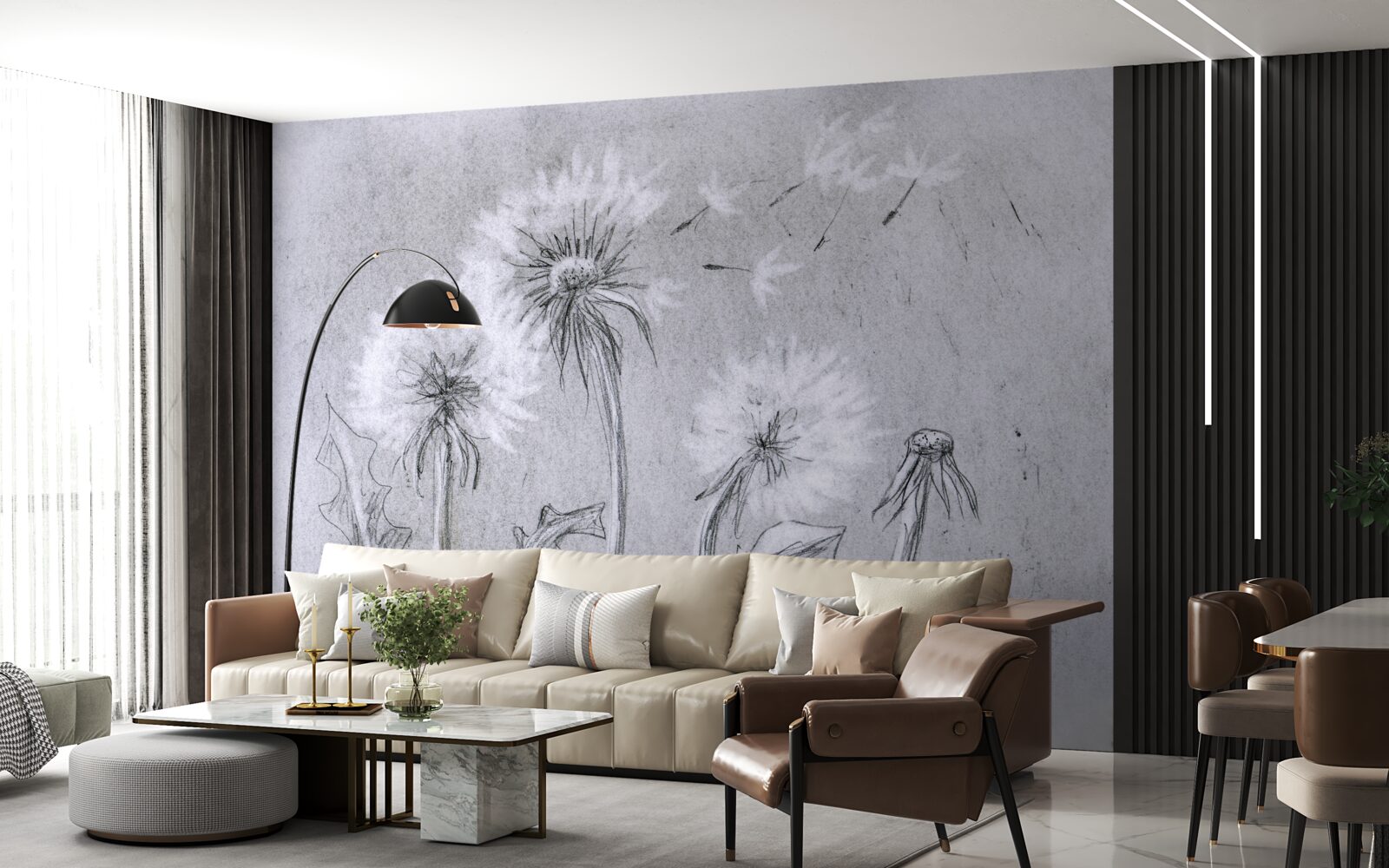 Fototapeta cesta jemnej púpavy vzduchom