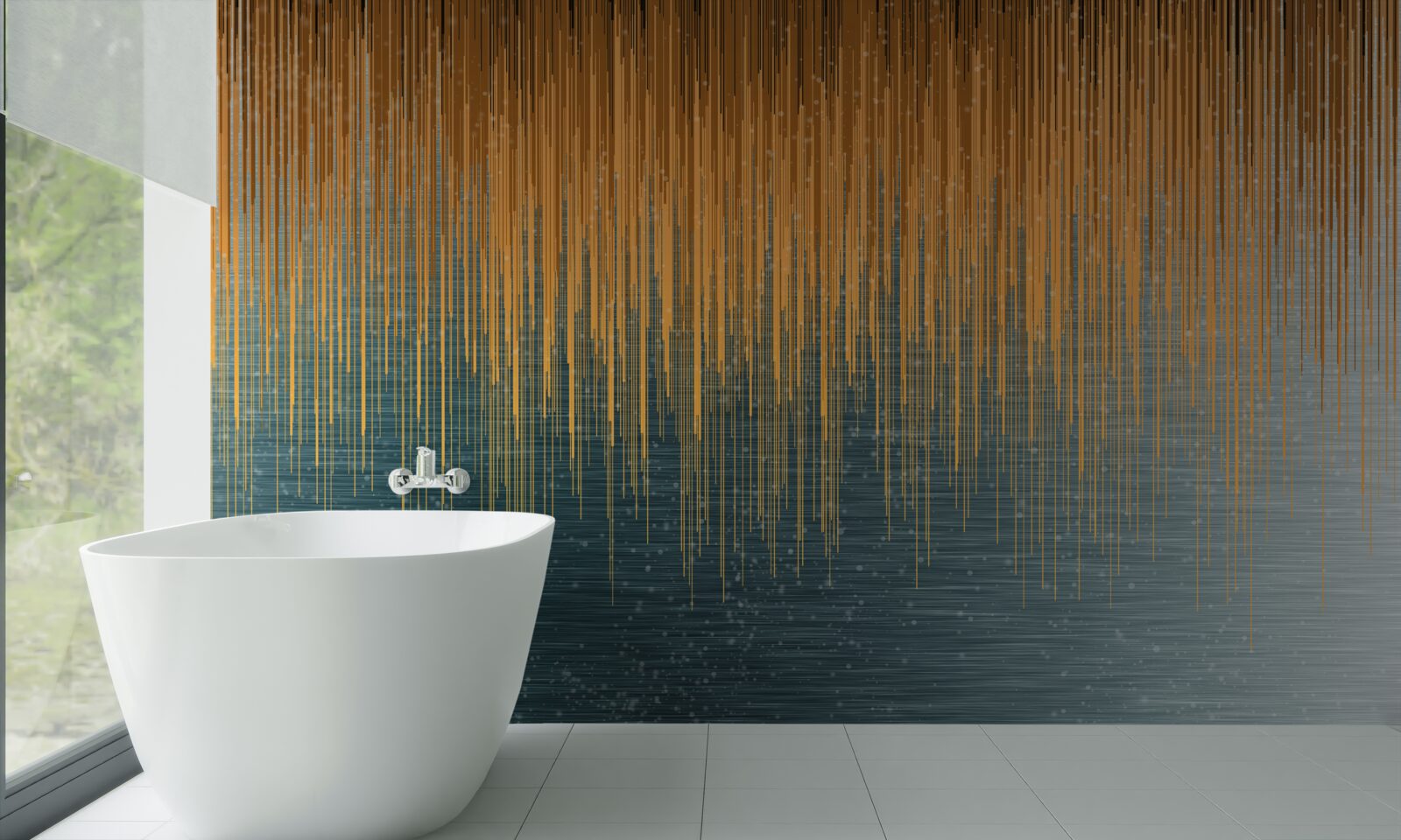 Fototapeta vŕbové konáre v jesennom šate nad vodnou hladinou