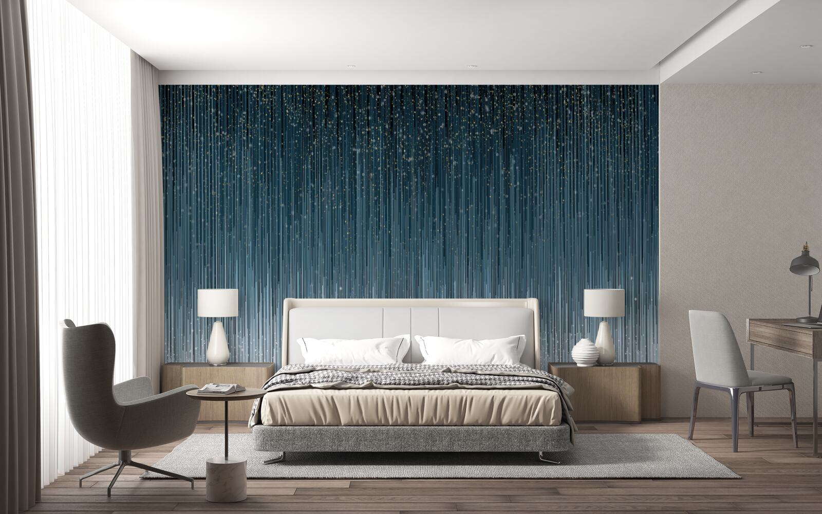 Fototapeta silný dážď v noci