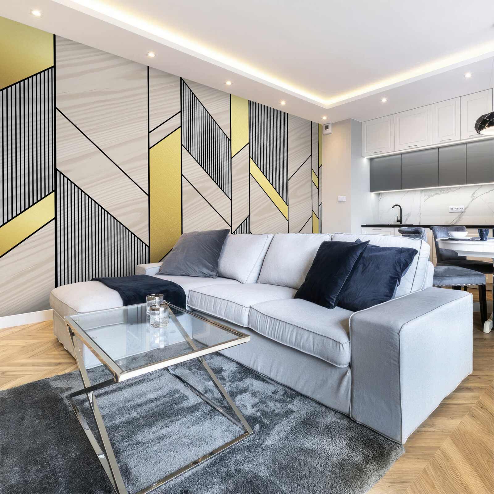 Fototapeta zlaté vertikálne lgolíny