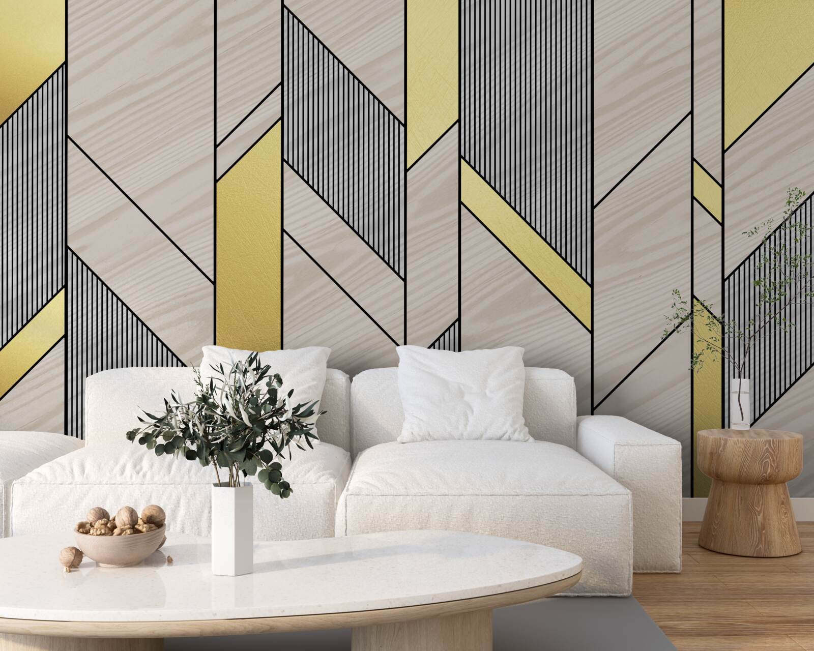 Fototapeta zlaté vertikálne lgolíny