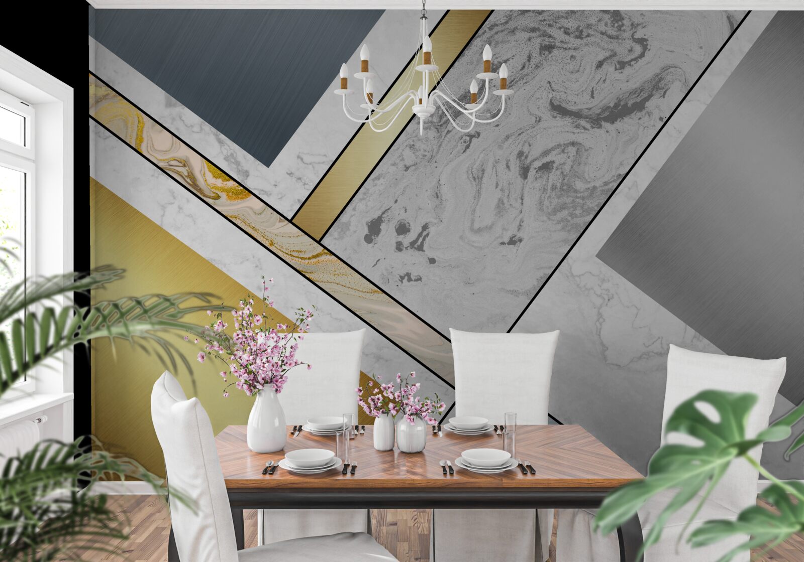 Fototapeta kombinácia rôznych druhov mramoru