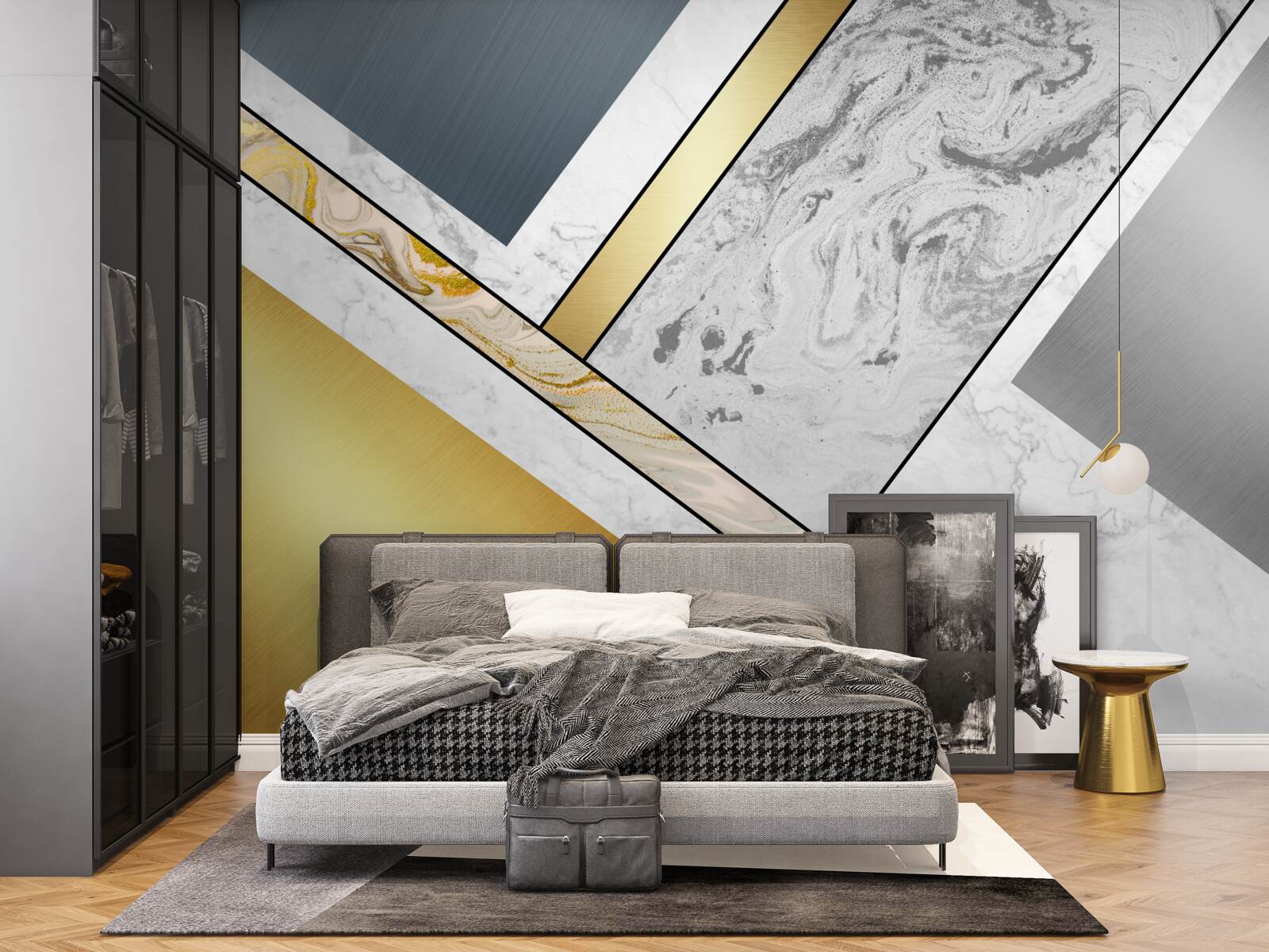 Fototapeta kombinácia rôznych druhov mramoru