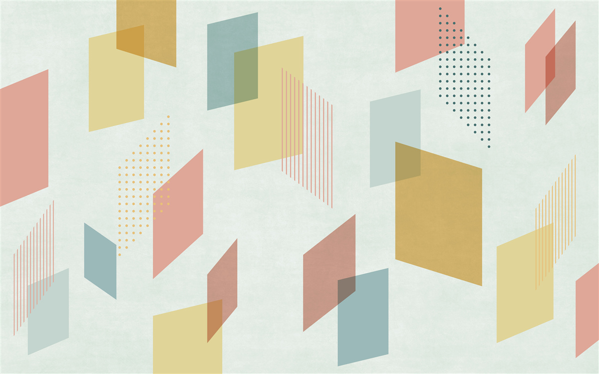 Fototapeta obdĺžniky plávajúce vo vzduchu, maľované v rôznych farbách