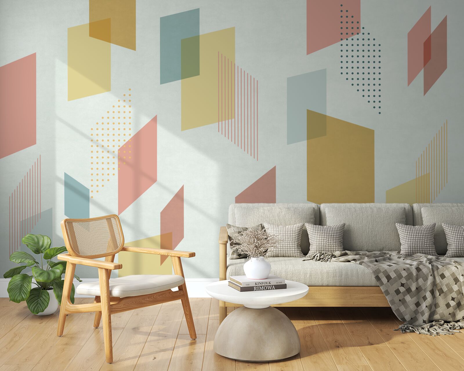 Fototapeta obdĺžniky plávajúce vo vzduchu, maľované v rôznych farbách