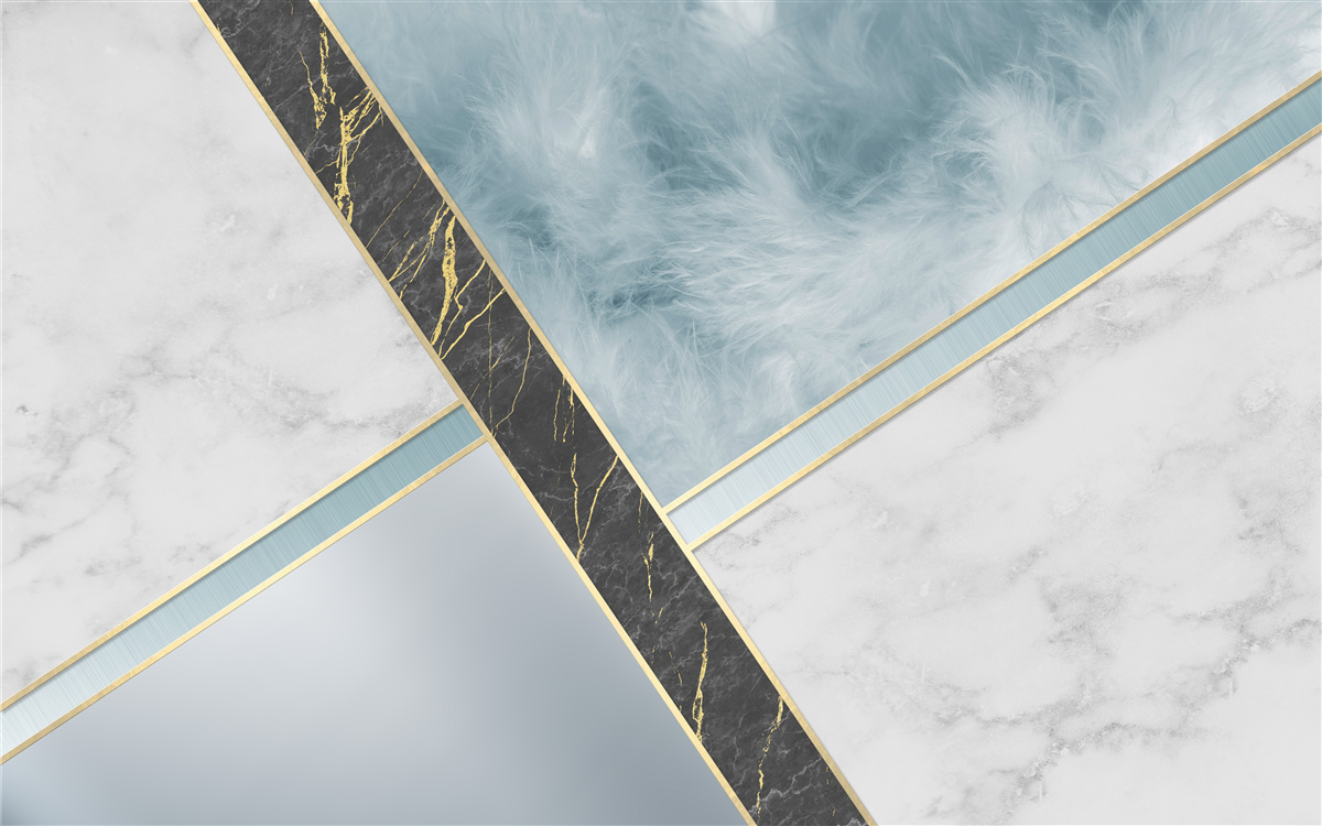 Fototapeta mramor v odtieňoch sivej a modrej s čiernym prvkom