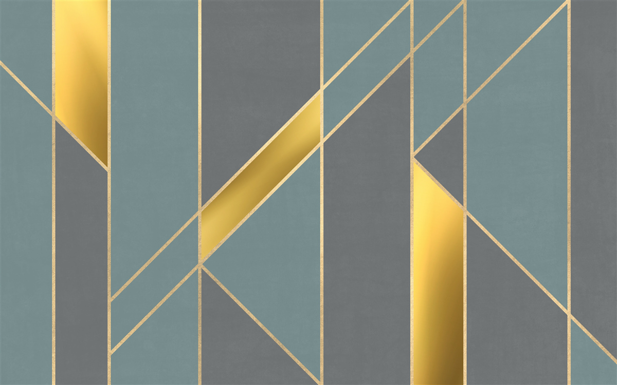 Fototapeta modré figúrky so zlatými akcentmi