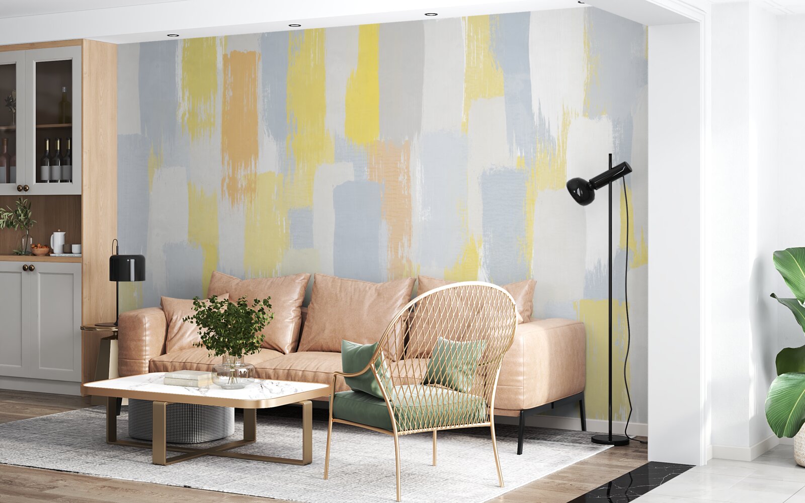 Fototapeta zlaté a svetlé vertikálne čiary