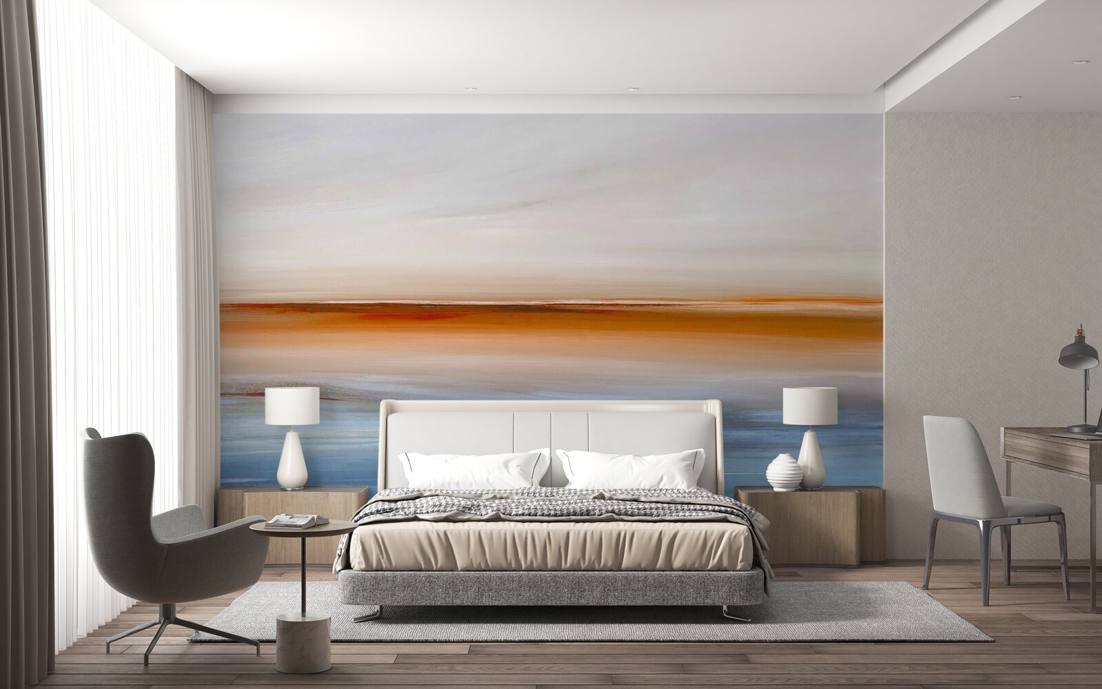 Fototapeta pokoj na rieke pod večerným západom slnka