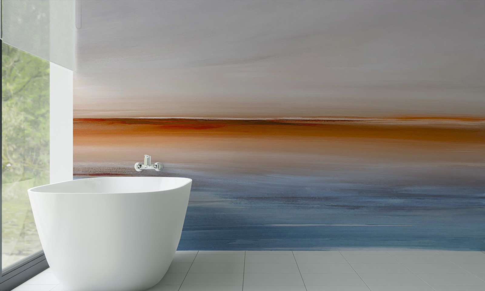 Fototapeta pokoj na rieke pod večerným západom slnka