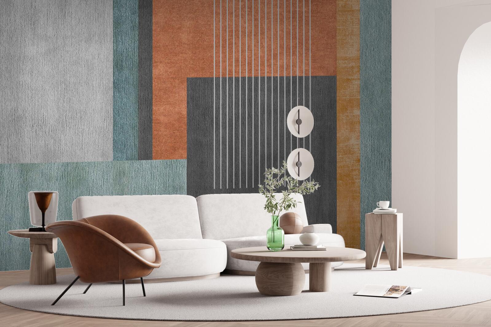 Fototapeta obdĺžniky v pastelových odtieňoch a čiary orientované vertikálne