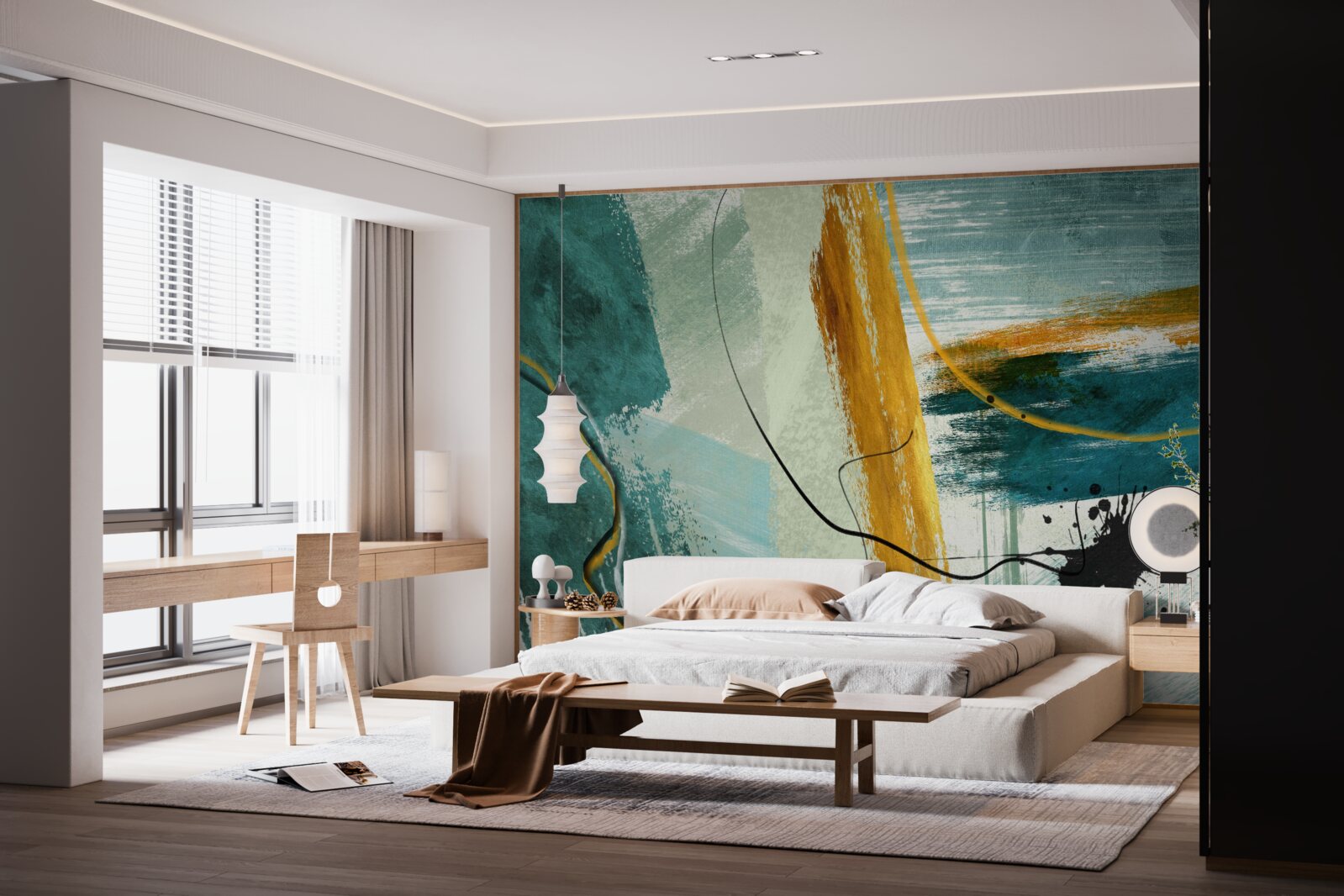 Fototapeta abstraktný obraz modernosti na modrom pozadí