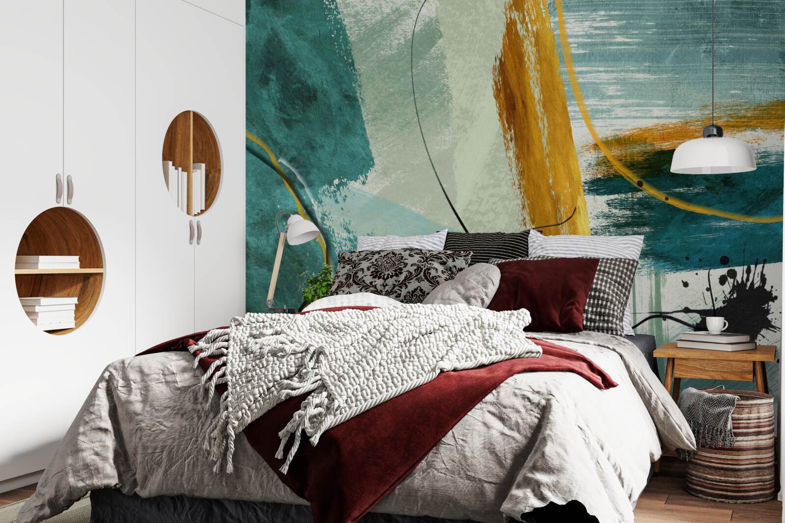 Fototapeta abstraktný obraz modernosti na modrom pozadí