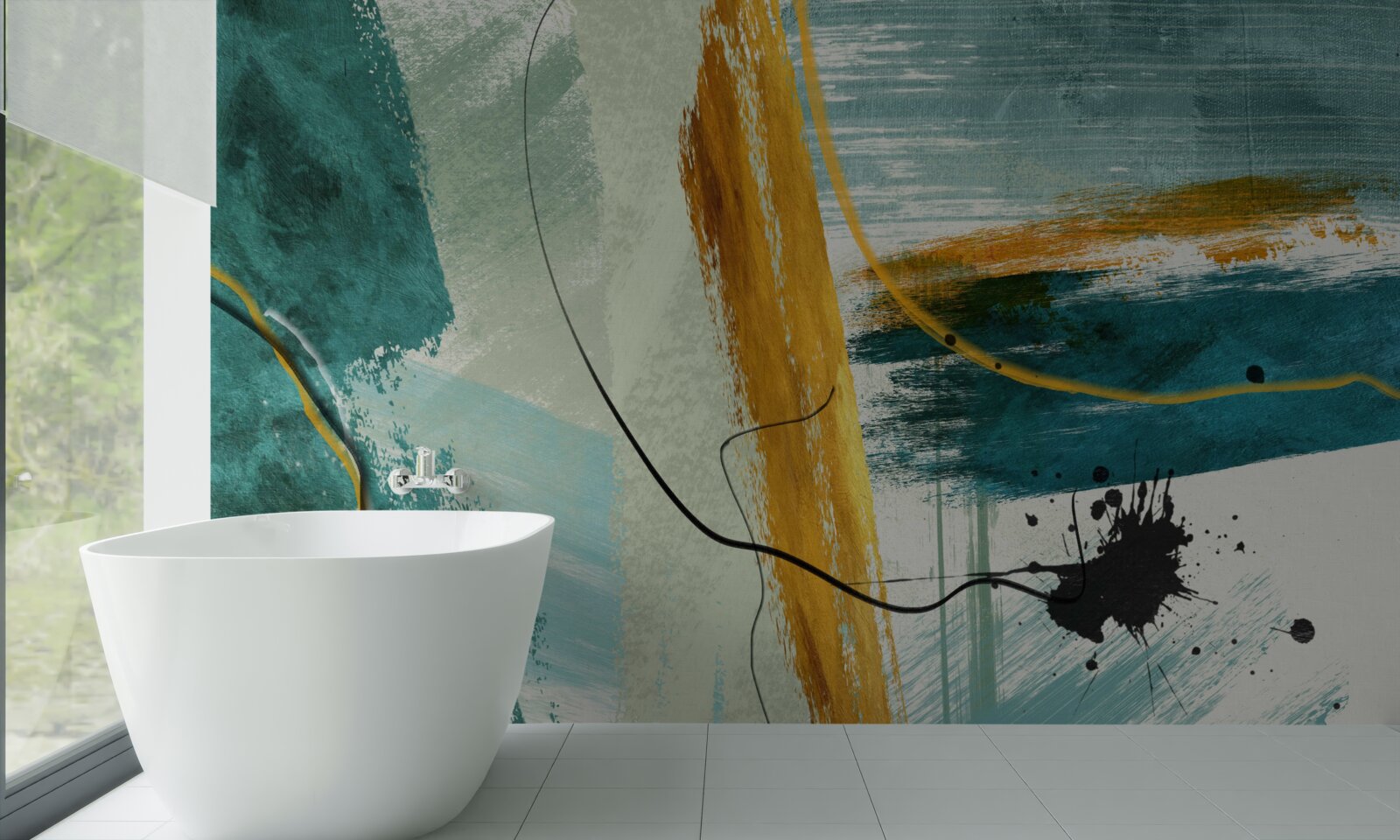 Fototapeta abstraktný obraz modernosti na modrom pozadí