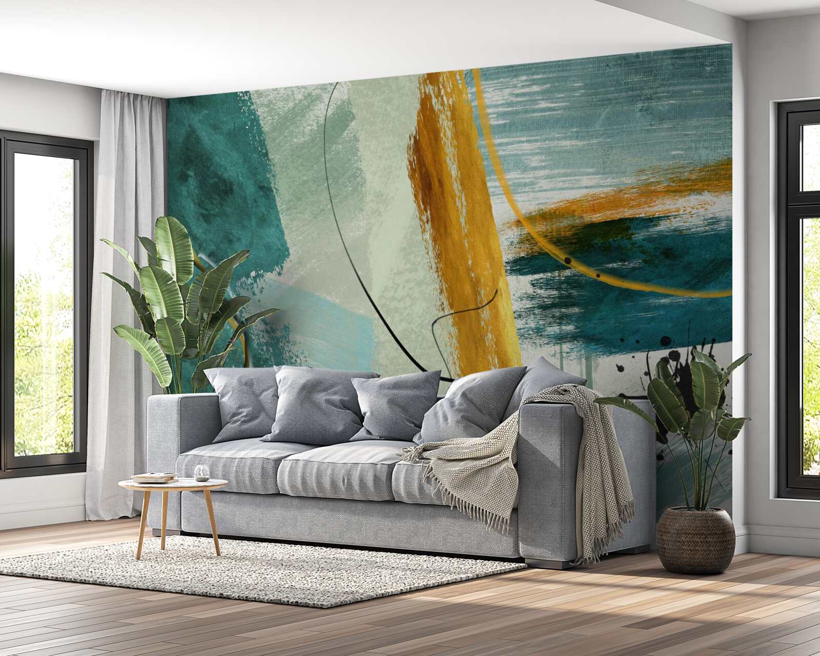 Fototapeta abstraktný obraz modernosti na modrom pozadí