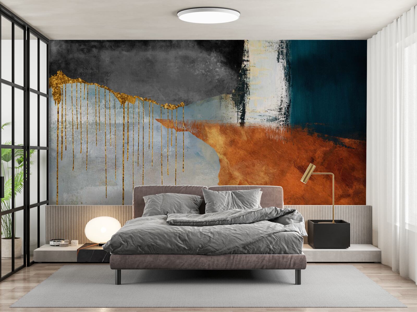 Fototapeta zlaté pramienky v kombinácii s paletou rôznych odtieňov