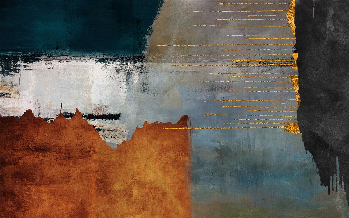 Fototapeta Farebné pozadie je zdobené zlatými linkami