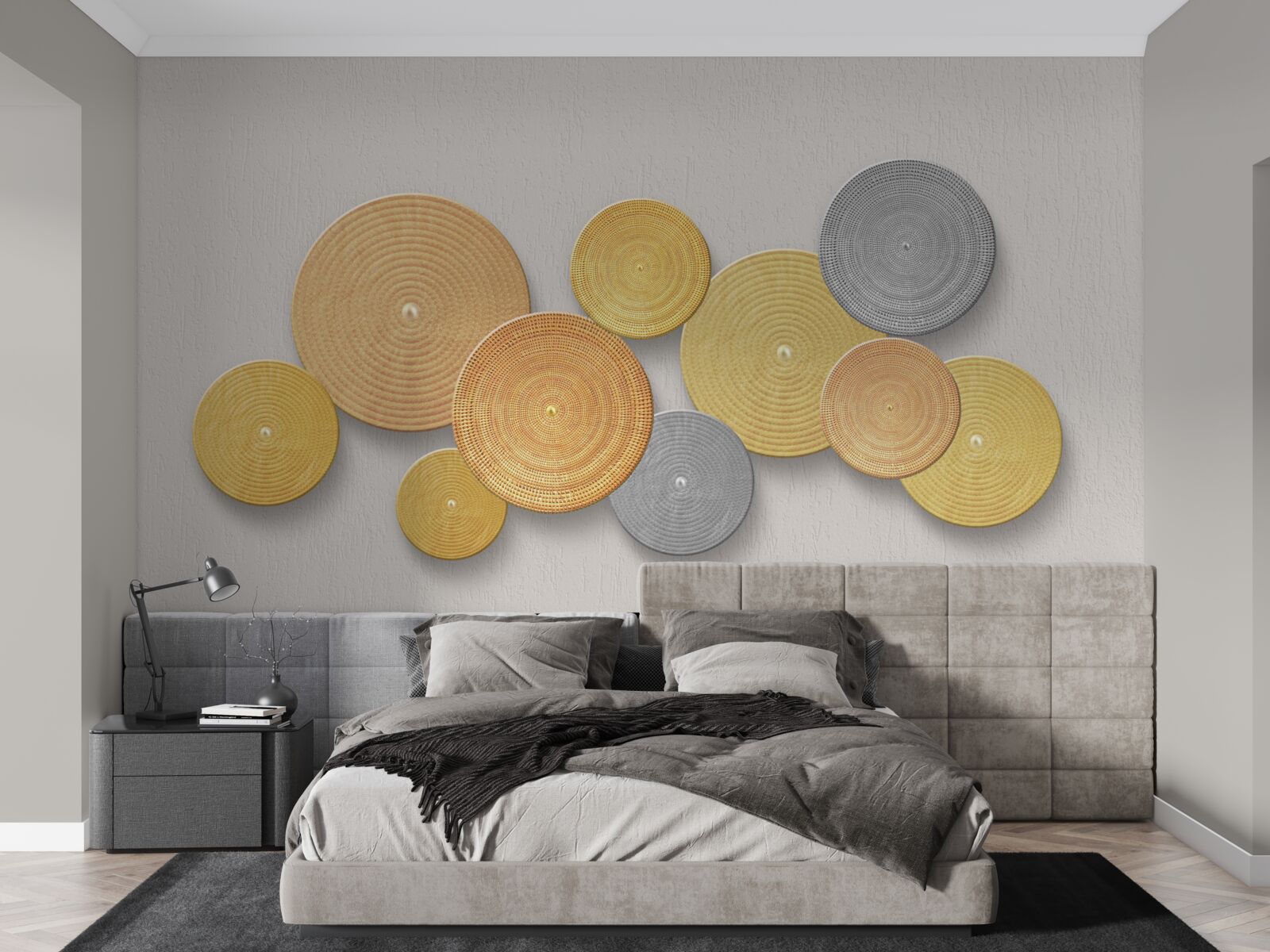 Fototapeta drevené plátky v rôznych farbách