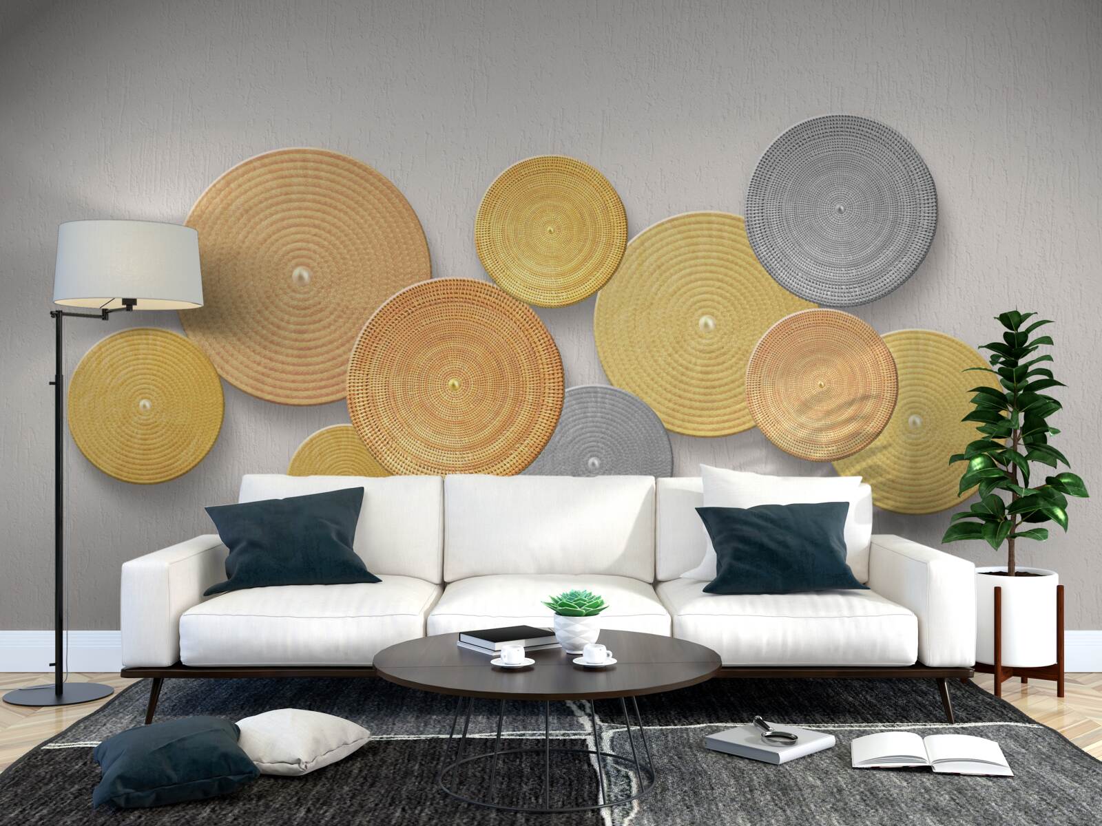 Fototapeta drevené plátky v rôznych farbách