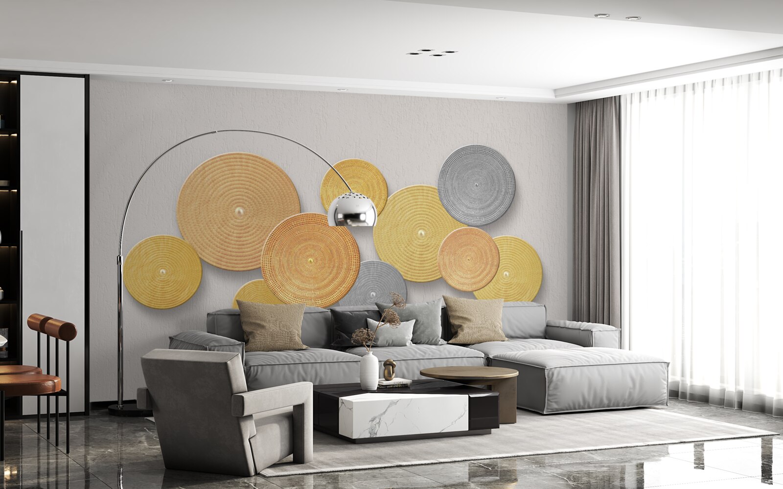 Fototapeta drevené plátky v rôznych farbách