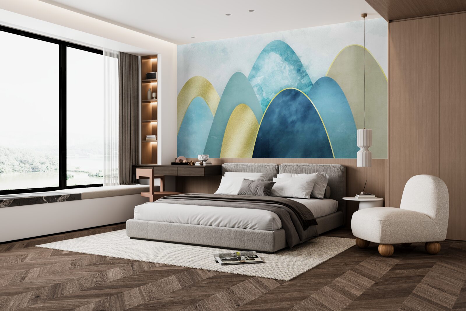 Fototapeta vrcholky zimných hôr, pokryté chladom