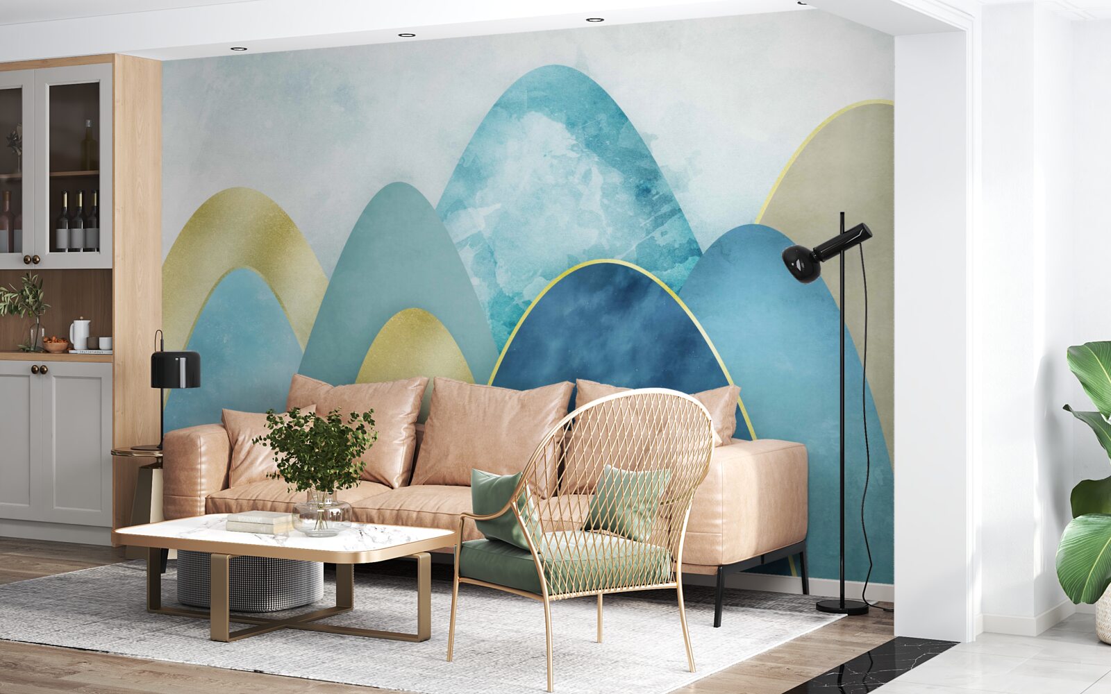 Fototapeta vrcholky zimných hôr, pokryté chladom