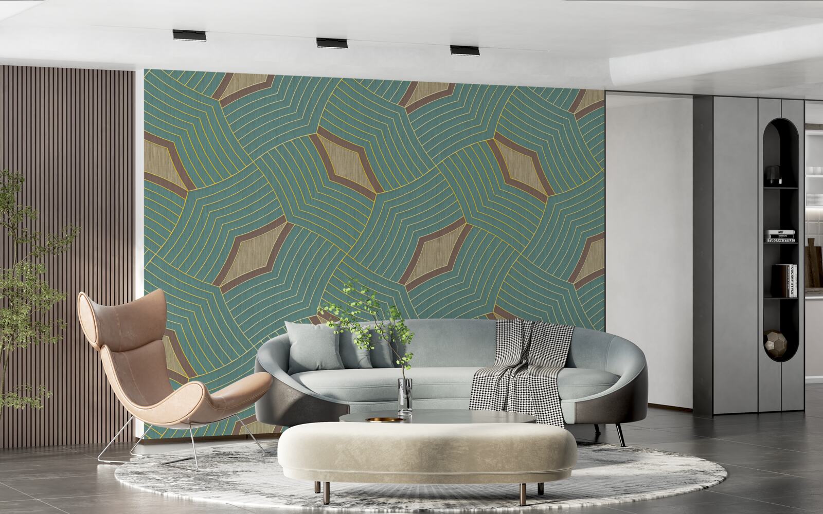 Fototapeta pokojné kontúry na azúrovom pozadí