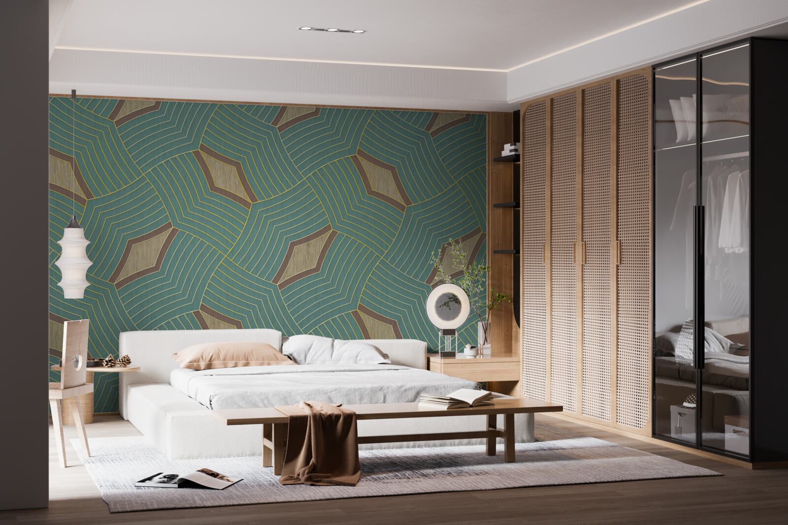 Fototapeta pokojné kontúry na azúrovom pozadí