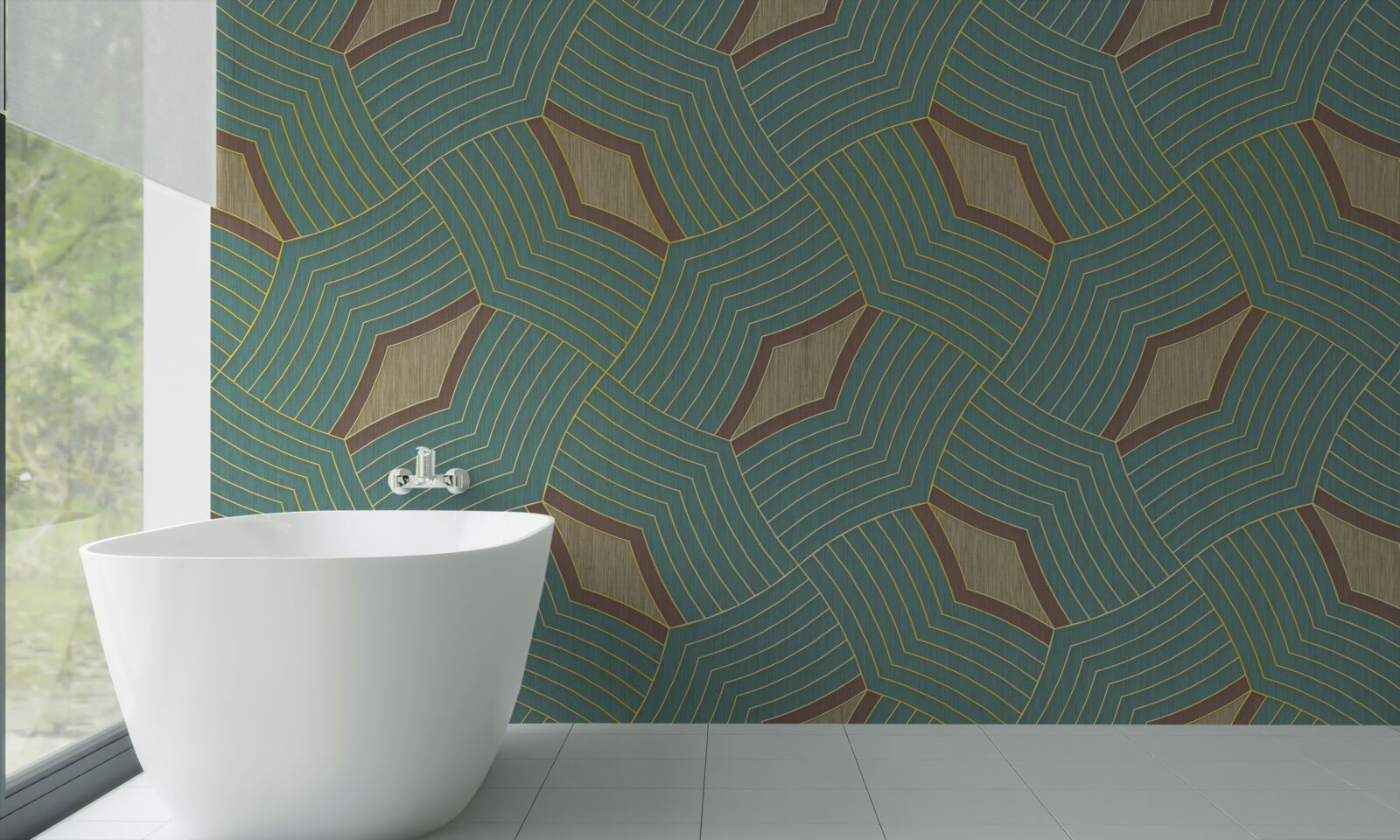 Fototapeta pokojné kontúry na azúrovom pozadí