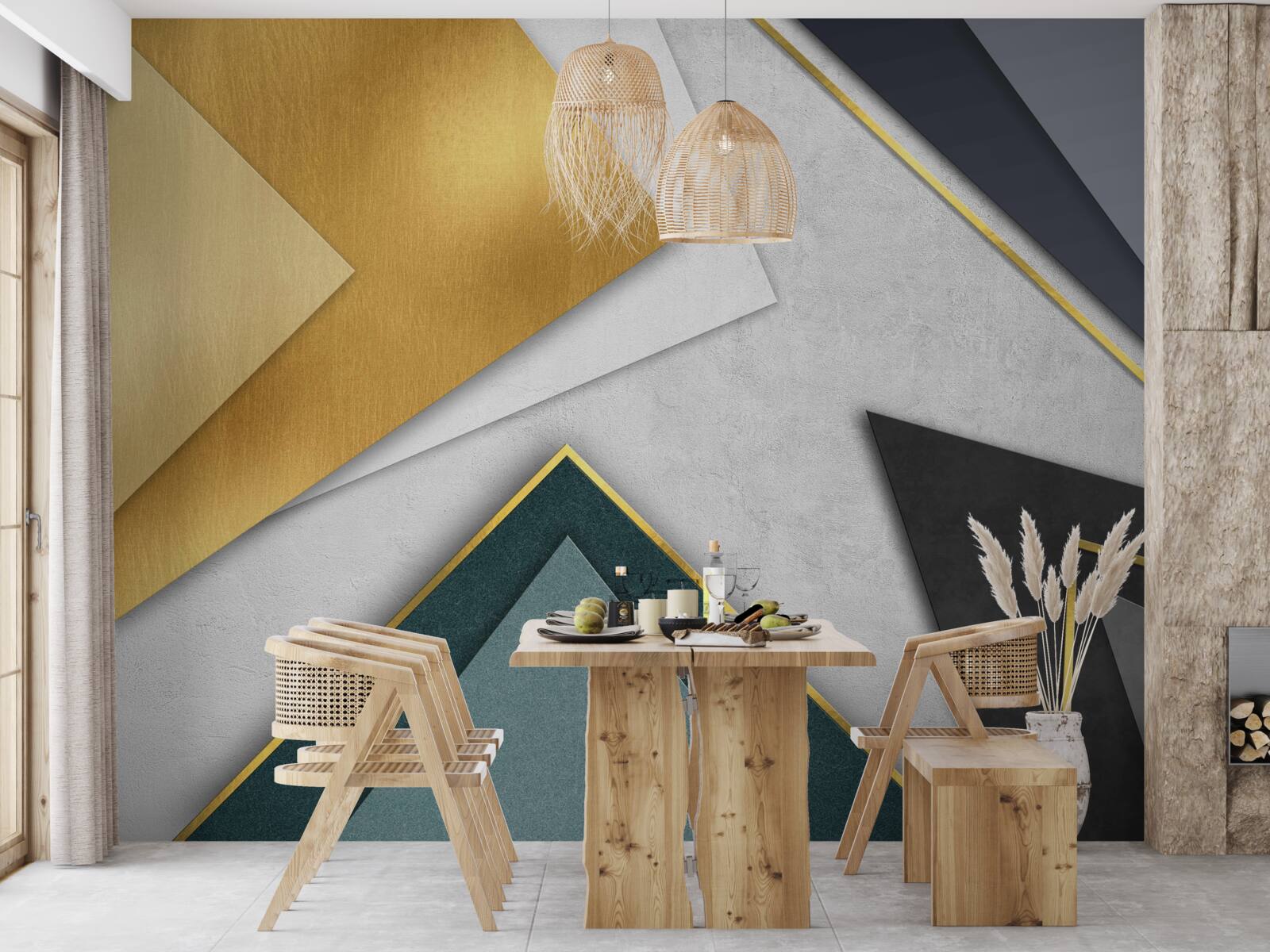 Fototapeta trojuholníky rôznych odtieňov