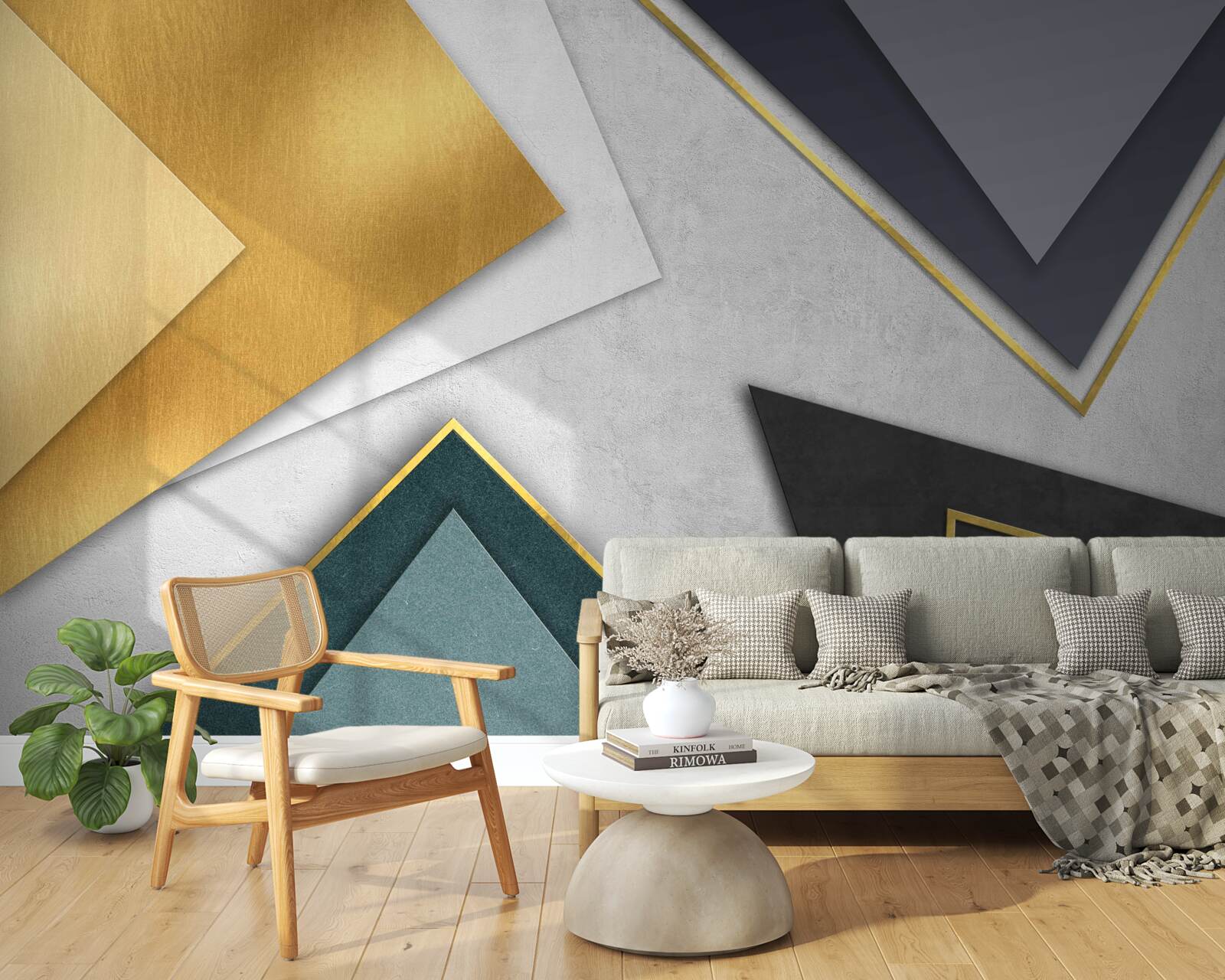 Fototapeta trojuholníky rôznych odtieňov