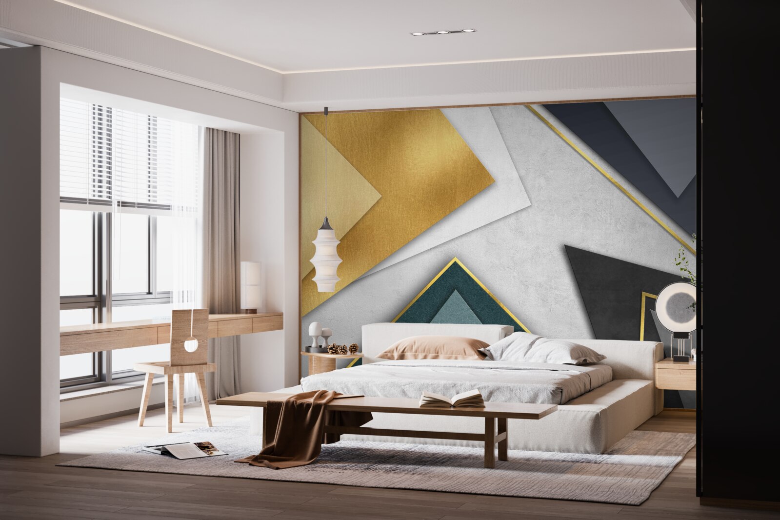 Fototapeta trojuholníky rôznych odtieňov