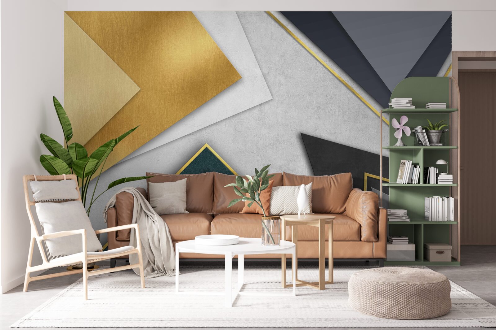 Fototapeta trojuholníky rôznych odtieňov