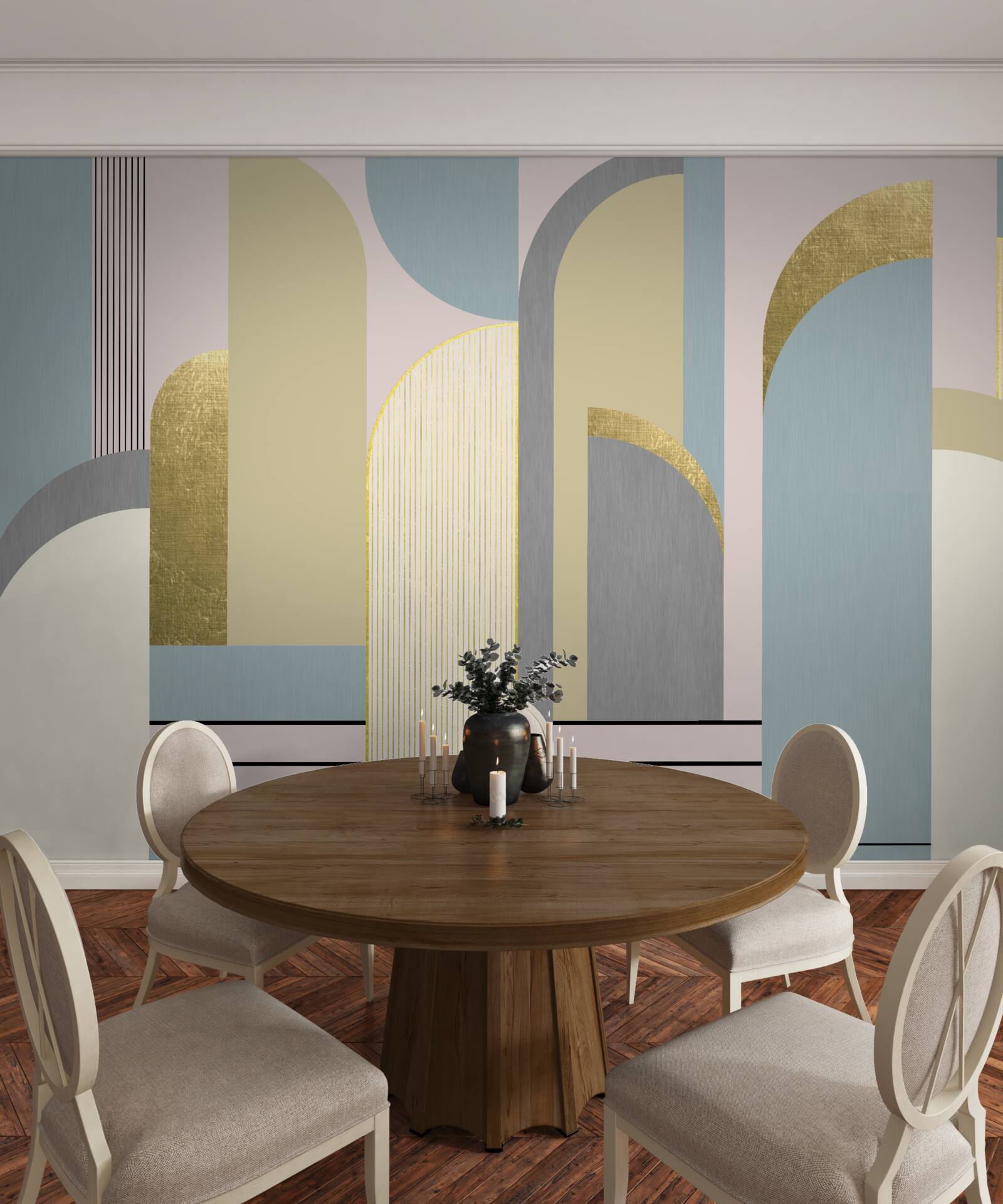 Fototapeta oblúky s geometrickými tvarmi