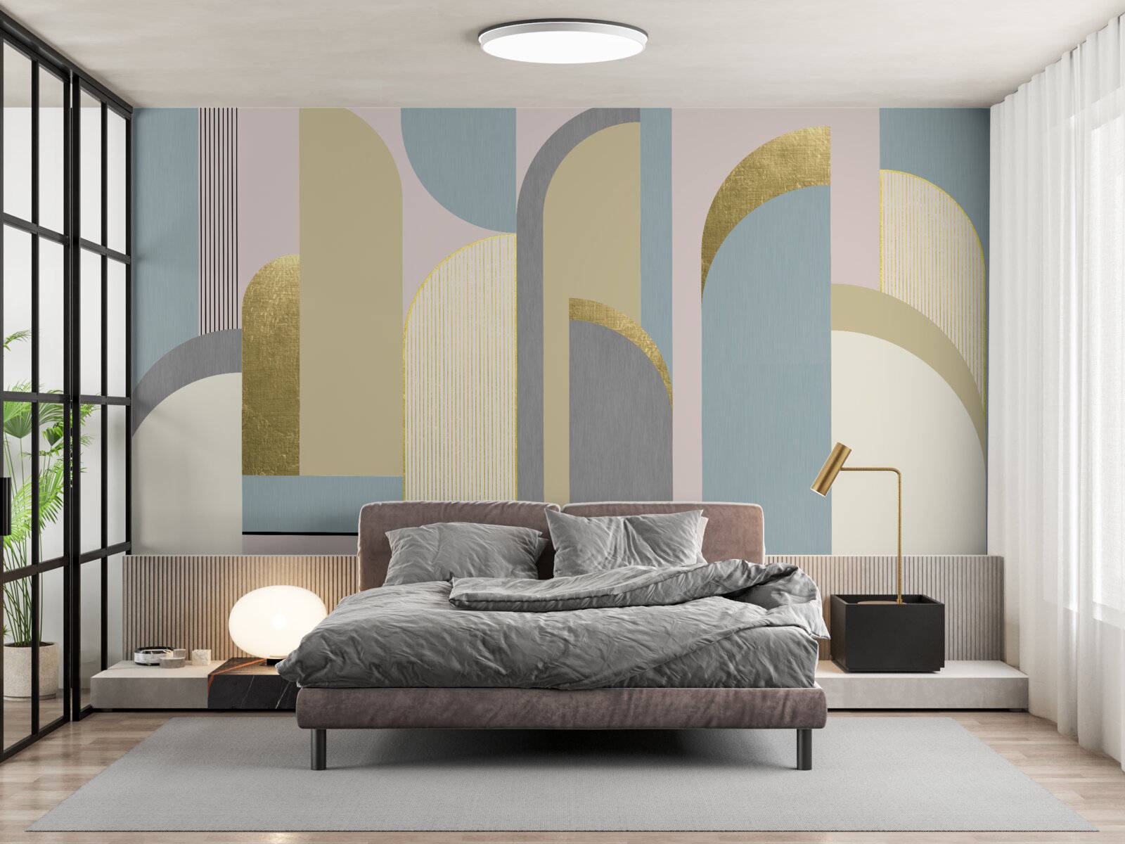 Fototapeta oblúky s geometrickými tvarmi