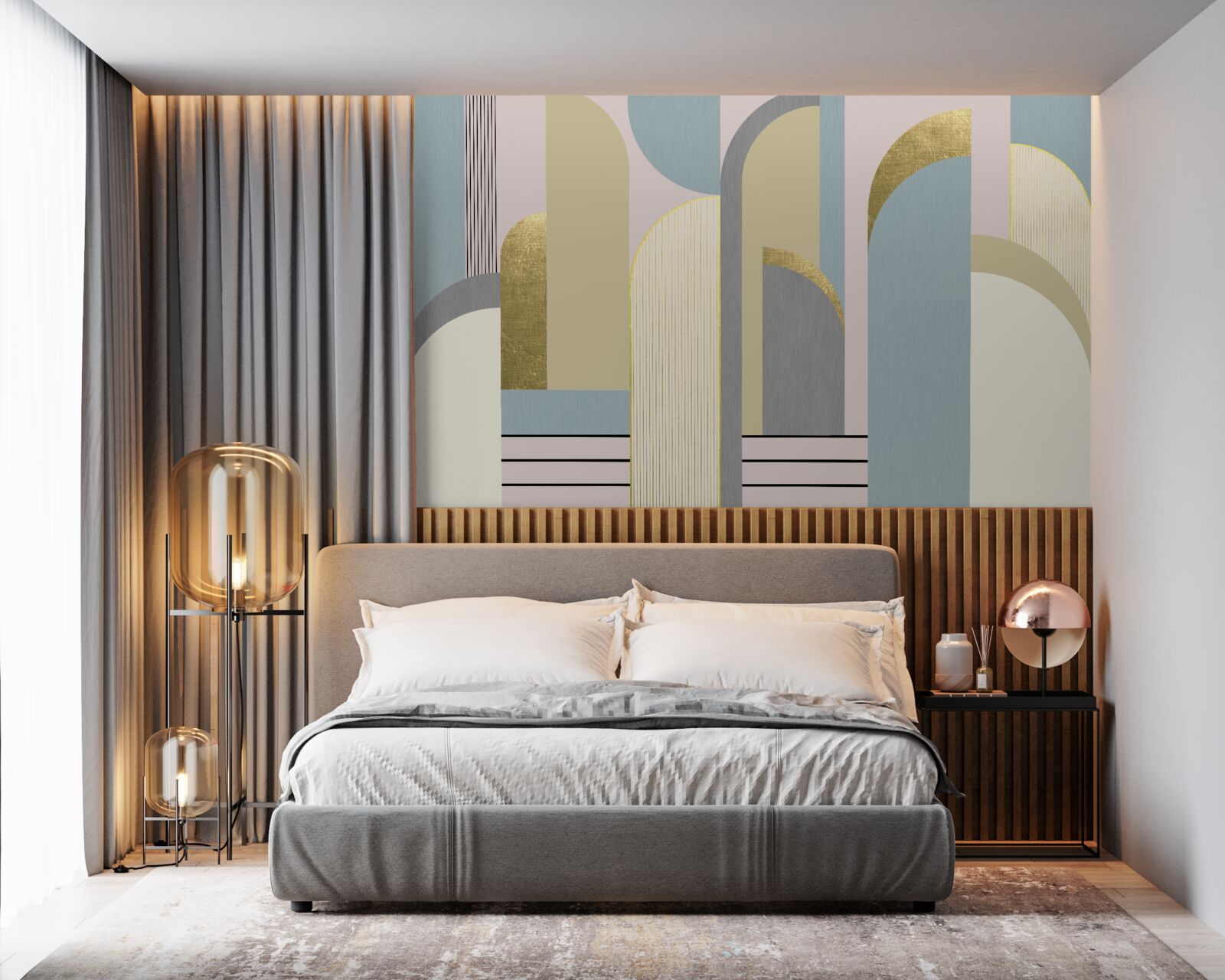 Fototapeta oblúky s geometrickými tvarmi