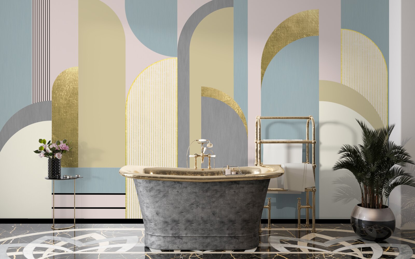 Fototapeta oblúky s geometrickými tvarmi