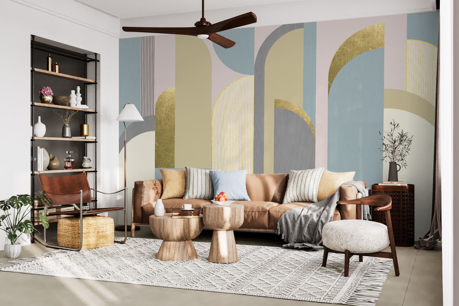 Fototapeta oblúky s geometrickými tvarmi