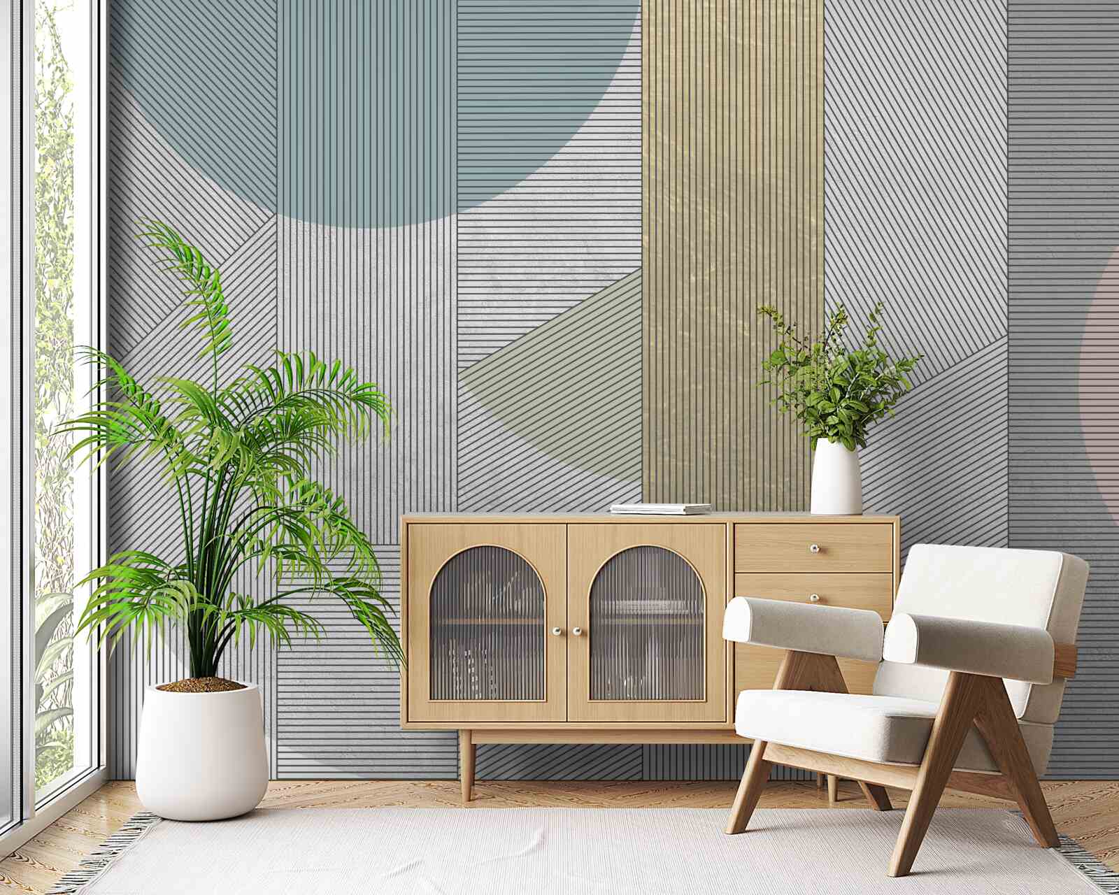 Fototapeta zmiešané poradie vertikálnych a horizontálnych čiar