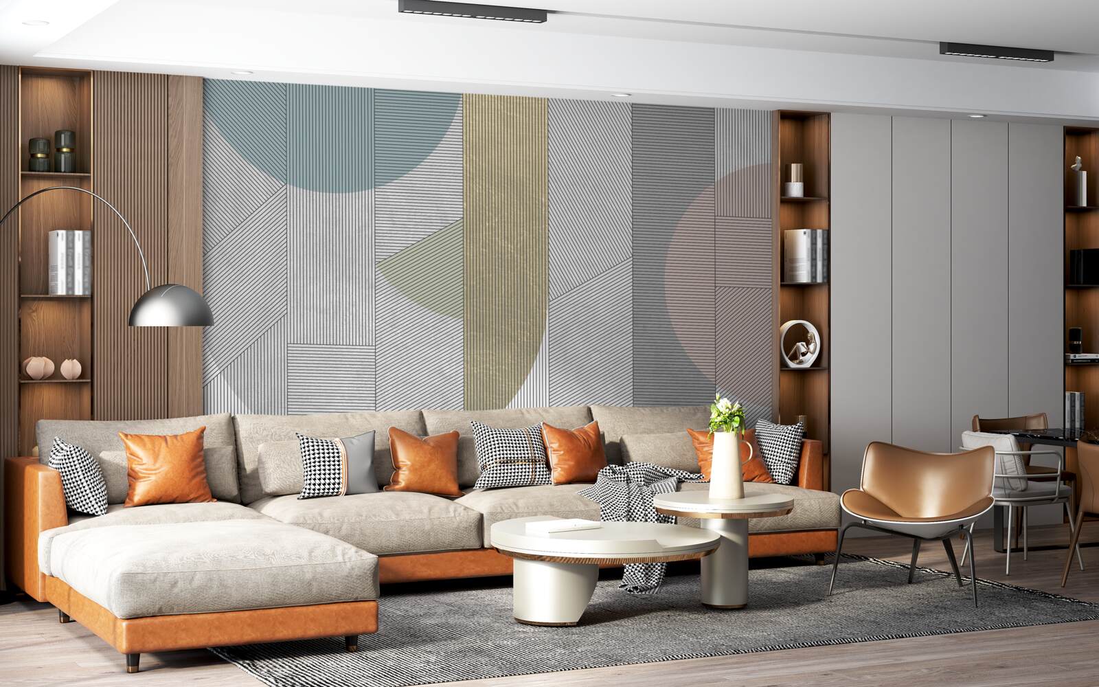 Fototapeta zmiešané poradie vertikálnych a horizontálnych čiar