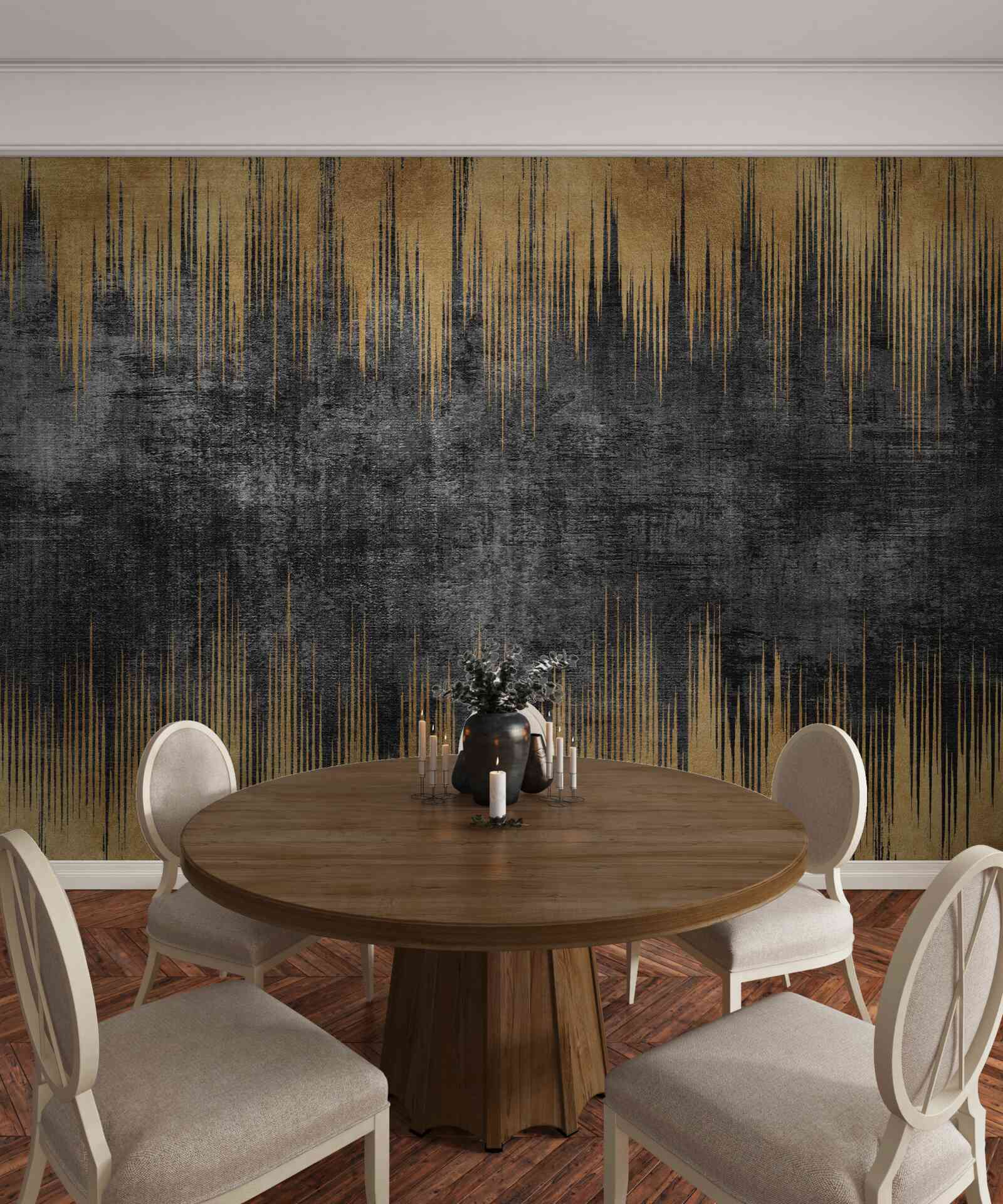 Fototapeta čierne a zlaté pruhy