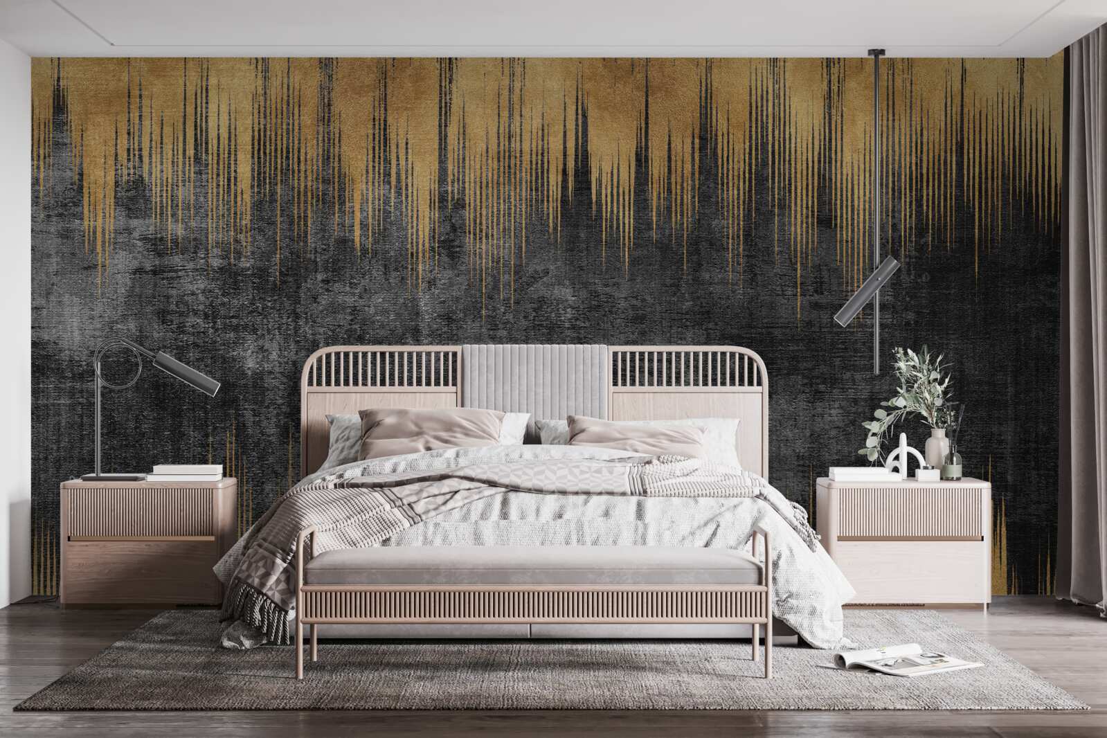 Fototapeta čierne a zlaté pruhy