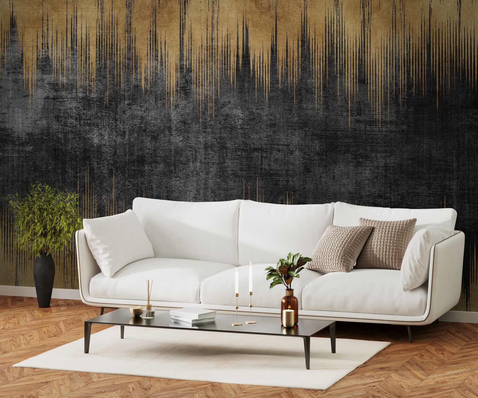 Fototapeta čierne a zlaté pruhy