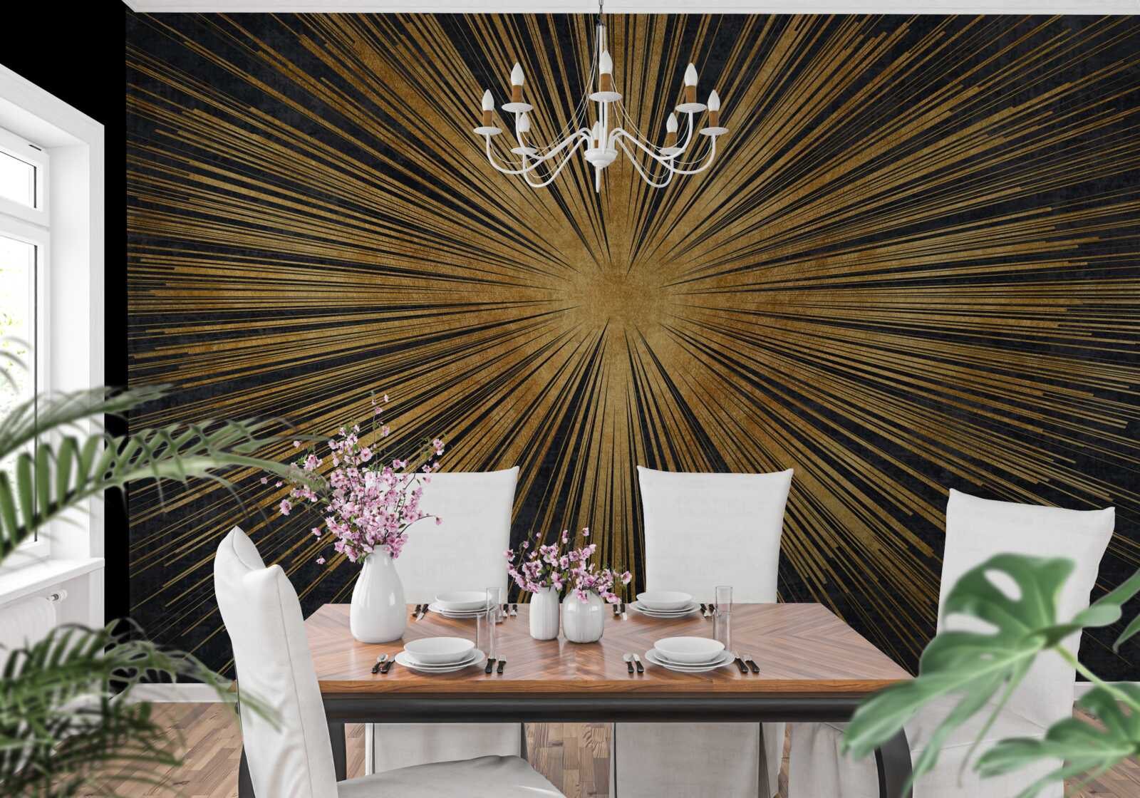 Fototapeta slnečné lúče jasne svietia pri západe slnka